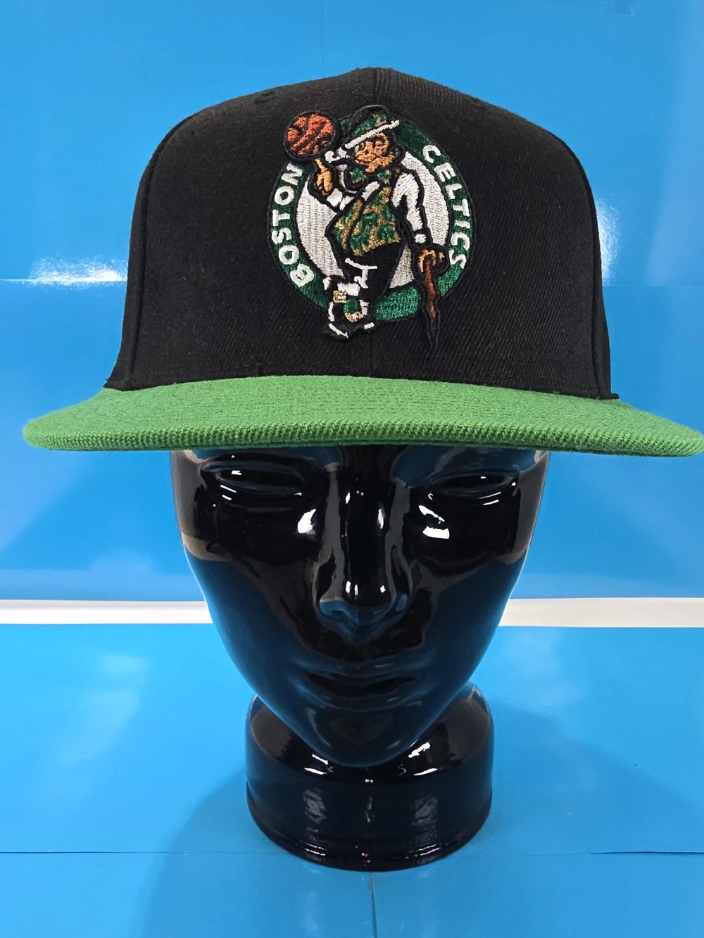 Boston Celtics Mitchell & Ness Black Green Snapback NBA Hat